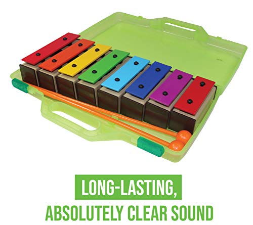 Chime Bar - Resonator Bells With Songs - Color Glockenspiel 8 Note Xylophone Kit - Song Cards #TOP6