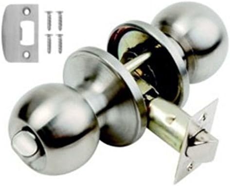 BALA Satin Steel Ball Knobs Entrance Locking Knobset Door