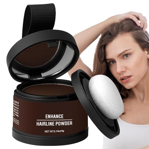 Krmoau Polvo de rayita para mujeres, polvo para el cabello | Polvo de sombra para el cabello para cubrir raíces con aplicador | Corrector gris resistente al agua de larga duración para aumentar el