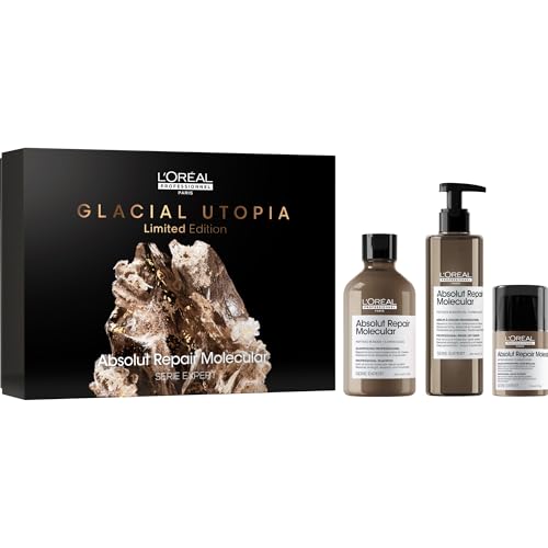 L'Oreal Professionnel Cofre Trio Absolut Repair Molecular, Rutina Repara y Fortalece a Nivel Molecular, para Todo Tipo de Cabello Dañado, Serie Expert