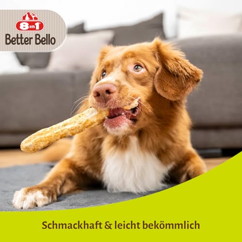 8in1 Better Bello Chicken Roll L - leicht verdauliche Kaurolle für große Hunde mit Huhn, Kauartikel für Hunde mit empfindlichen Magen, 80g Beutel (1 Stück)