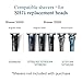 Replacement Shaving Heads，Compatible For Philips，Compatible For Norelco，Shaver Series 7000 And Angular-Shaped Series 5000, SH71/52