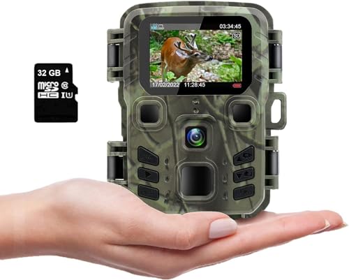 SUNTEKCAM 4K Wildlife Camera 24MP Trail Camera Infrared Night Vision 0.3S Motion Activated Waterproof Cam for Garden Camera Trap and Outdoor Nature Wildlife Scouting Include 32GB SD Card