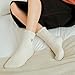 Warm Socks for Women Love Heart Graphic Ruffle Stretch Knit Crew Sock Cute Fashion Windproof Boot-socks