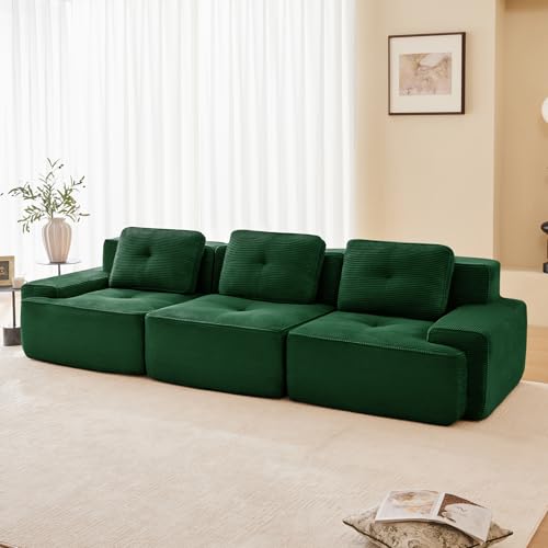 Image of Corduroy Modular Sectional Sofa, Oversized Cloud Couches for Living Room