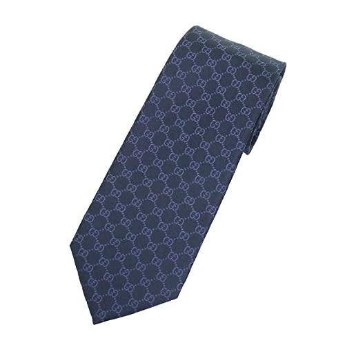 [グッチ] アパレル(ネクタイ) 456520 4B002 ネイビー FEDRA GGパターン ロゴ シルク ネクタイ メンズ [ブランド] [並行輸入品]