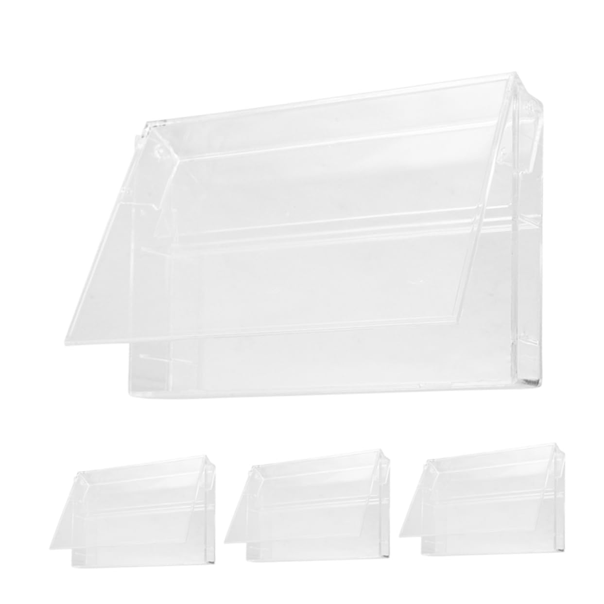 IWOWHERO Retro Cassette Tape Holders 4 Pack Cassette Storage Box Record Storage