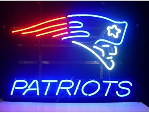 Queen Sense 20"x16" Patriots Neon Sign Light Man Cave Bar Pub Beer Gift Neon Lamp A120NEPB