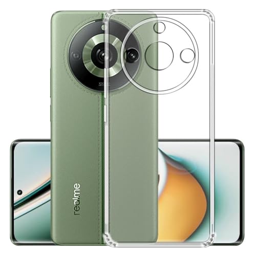 Image of Slim Soft Silicon *Anti Dust Plug* Shockproof Transparent TPU Back Case Cover for Realme 11 Pro 5G / 11 Pro Plus 5G / Narzo 60 Pro 5G - Clear
