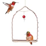 Copper Hanging Hummingbird Swing, Red