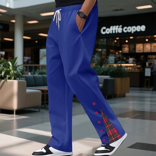 Mens Casual Pants Sports Loose Leggings Long Panel Comfortable Vacation Running Training Golf Pants with Pockets2