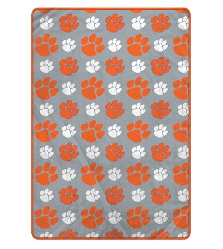 Pegasus Sports NCAA Clemson Tigers Logo Roll Ultra Cozy Oversized Blanket