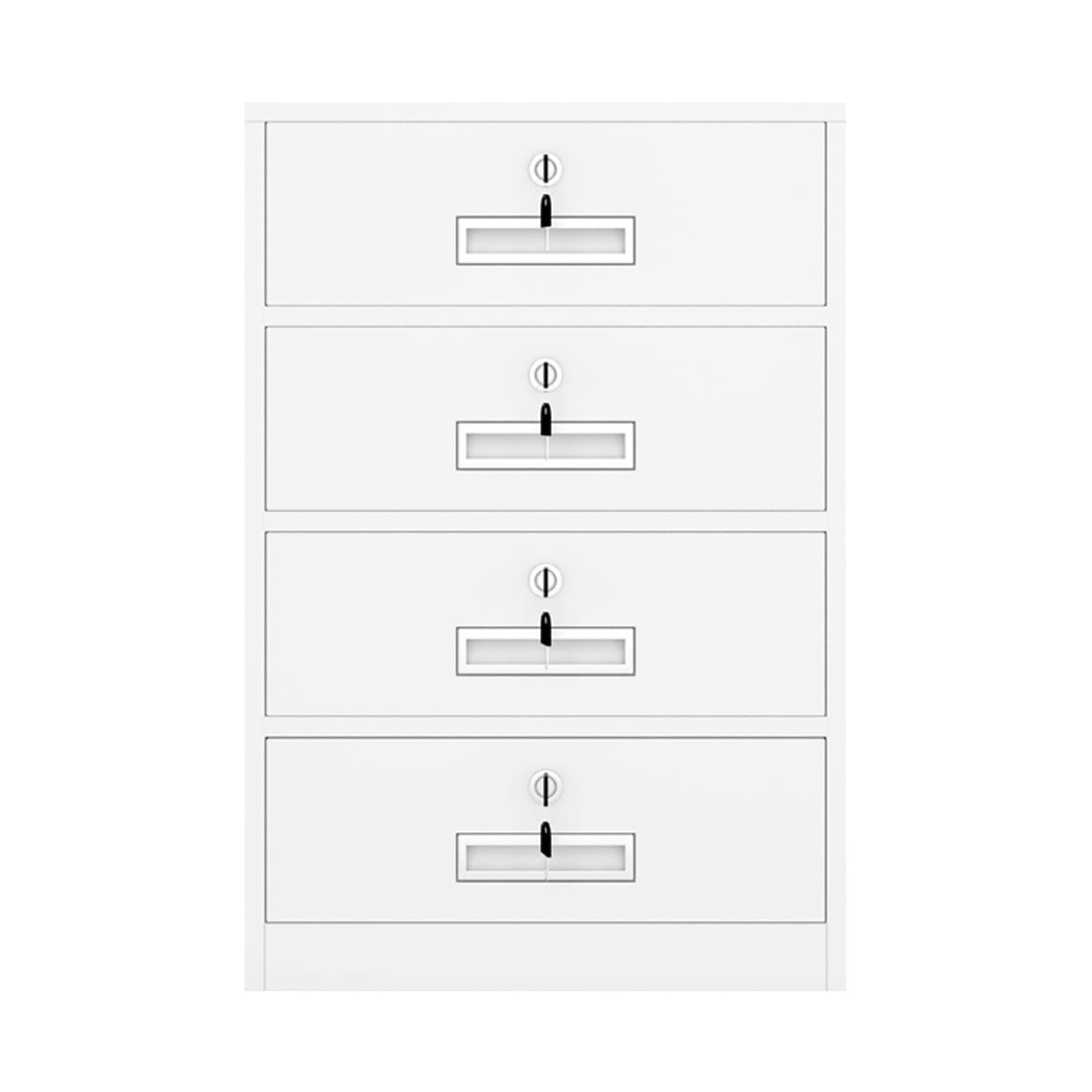 ASerZenith 4 Drawer Metal File Cabinet With Lock Under Desk Filing Cabinet For Office Storage 25.5”Height 15.3”Deep Lockable Office Cabinet