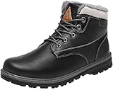 Mishansha Winterschuhe Damen Warm Gefüttert Winterstiefel Wasserdicht Flache Damenstiefel rutschfest Leichte Winter Boots Frauen Outdoor Wanderstiefel