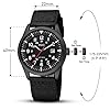 Infantry Black Military Analogue Wrist Watch for Men, Mens Army Field Tactical Outdoor Sport Watches, Waterproof Work Casual Quartz Wristwatch Date Nylon Strap #1