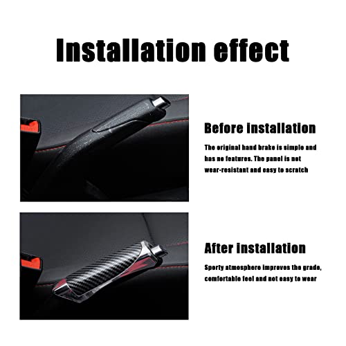 Qodolsi 1 Pc Car Handbrake Cover, 4.9" X 1.3" Parking Handbrake Decorative Cap, Abs Auto Comfortable Grip Handbrake Cover, Compatible With Most Vehicle Knob Handbrake Guards (Carbon Fiber Black) #TOP2
