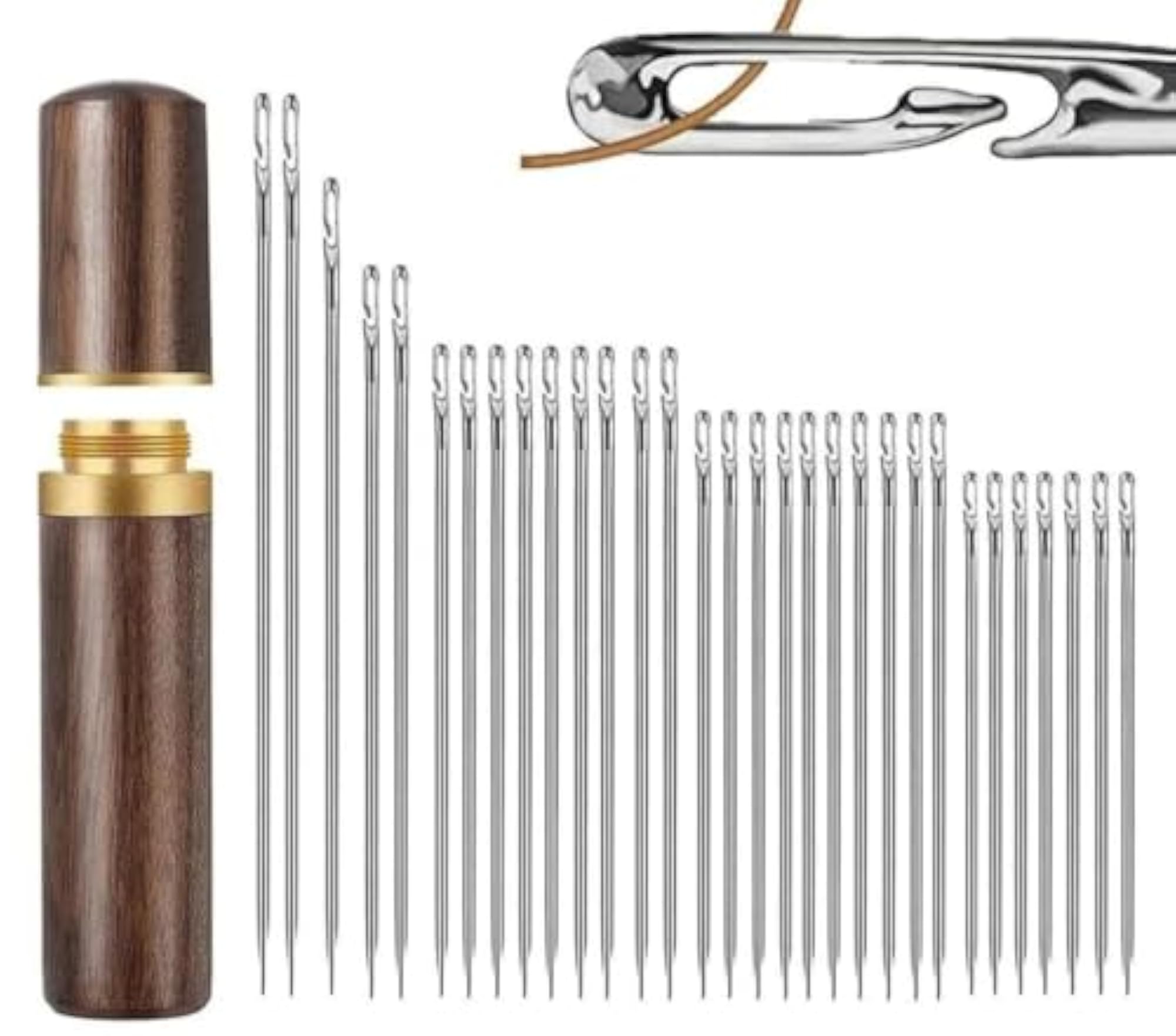 30PCS Easy Self-Threading Quilting Needles Set