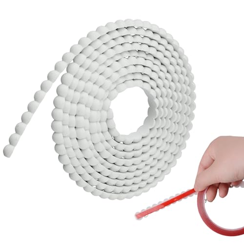 MOROBOR フレキシブルモールディングトリム 1個入り 未仕上げ 3D 粘着式 DIY モールディングトリム ペイント可能 パール型 壁面 剥がして貼るトリム ミラーキャビネット 棚 窓 ドア 装飾用 6.56フィート x 0.47インチ