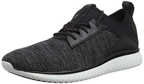 Cole Haan Grand Motion Knit Trainer, Zapatillas para Hombre, Negro Black/Optic White, 43 EU