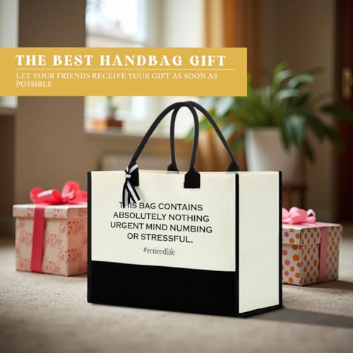 FORBIDDEN PAPER Retirement Gifts for Women Retirement Decorations Travel Gift Lake House Gifts Boat BeachTote Bag4