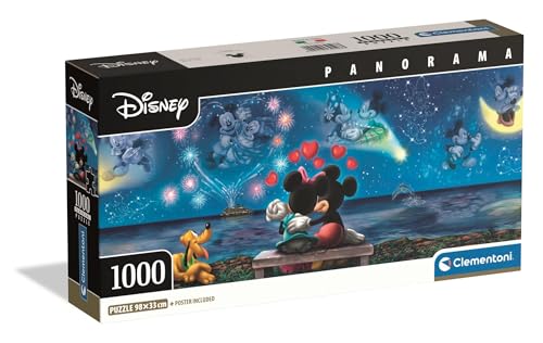 Puzzle Panorama Mickey et Minnie 1000 Pièces 98x33 cm Adultes Dès 14 Ans
