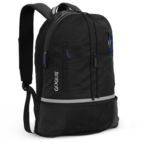 Image of GOGUS Hybrid Gym Backpack for Men & Women - 18L Sports Backpack with Dual Water Bottle Pockets, Mesh Compartment for Gym, Travel - Water Resistant & Reflective Trim Workout Bag