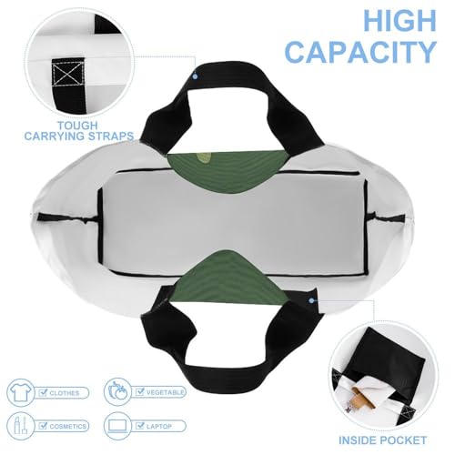 Women's Multi-Functional Shopping Bag，Green Military Pattern Printing Messenger Bag Shoulder Bag for Travel, Work, Shopping & Parties with Inner Pocket, Grocery Bag Lightweight & Water-Resistant4