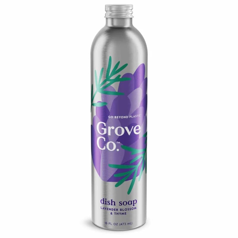 Image of Grove Co. Ultimate Dish Soap Refill, 16 Fl Oz Lavender Blossom & Thyme Liquid Formula, 1 Pack
