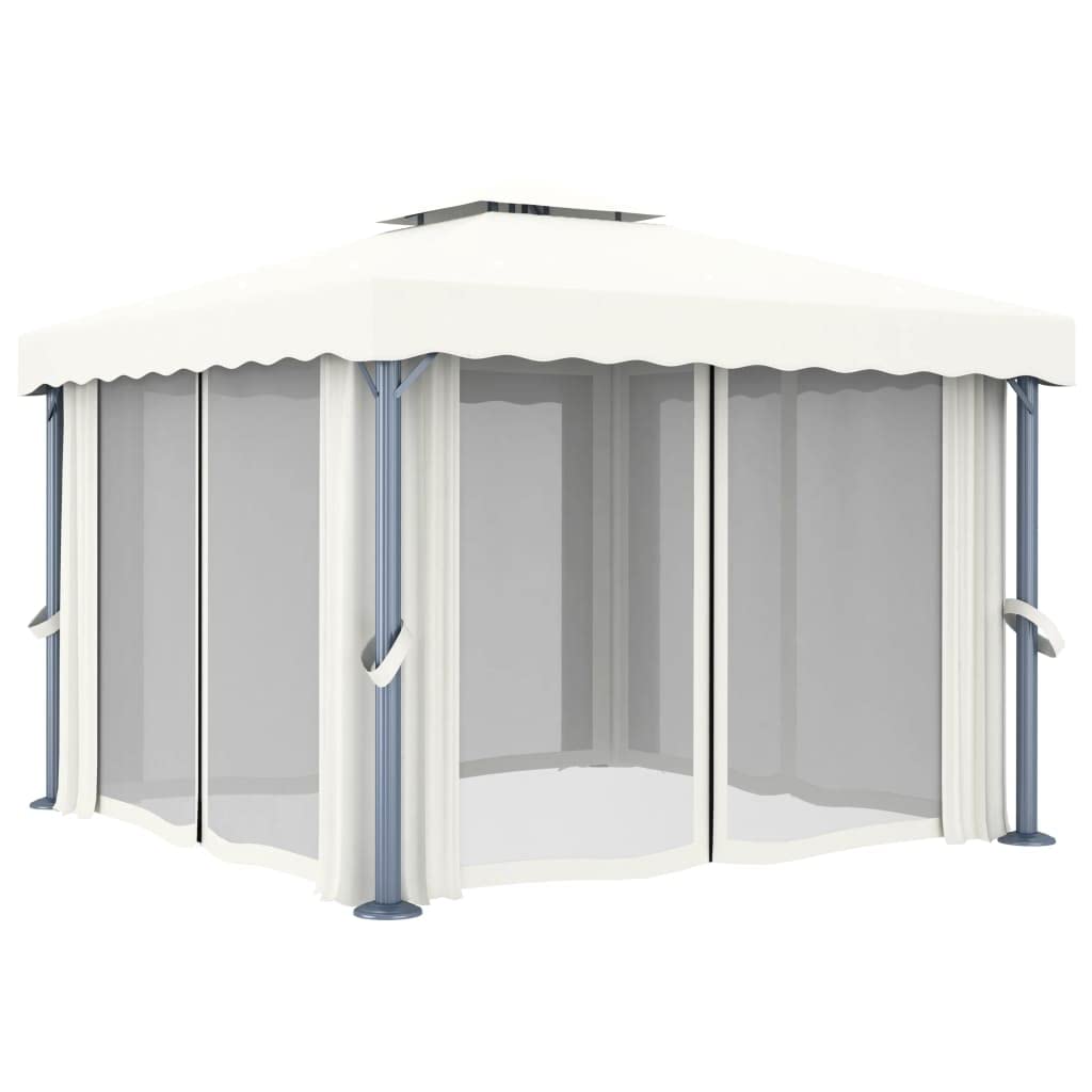 Pawilon 3 x 3 m Kremowy Aluminium