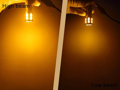 Image of 1142 BA15D H /L LED Bulb Yellow 1076 RV Light Bulb for Car Lanscape Camper RV Truck Interior Tail Light DC 12V-24V (Pack 2)