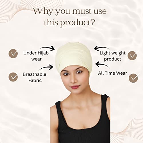 Image of The Headscarves Women Silky Soft Bamboo Viscose Sleep Cap for Hair Loss Chemo Headwear Skull Cap Free Size (Multicolor) (HS3 Multicolor)
