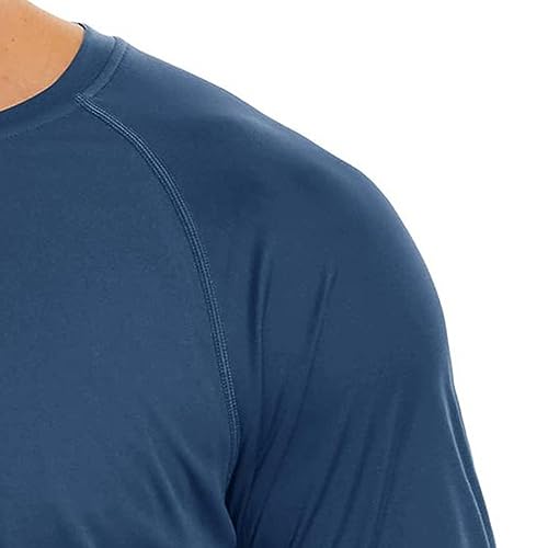 Men's Ice Silk Long Sleeve Shirts Quick Drying Breathable Undershirt Round Neck Sun Protection T-Shirt4