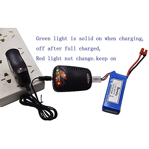 Blomiky 2 Pack 7.4V 2000Mah Lipo Battery Banana Connecdtor Plug And Charger Replacement For Drc-446 And S Yma X8C X8W Quadcopter X8C Battery 2 #TOP7