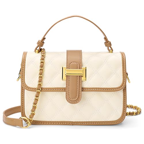 Sac à bandoulière matelassé femme en cuir végétalien chic