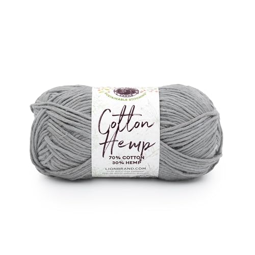 Lion Brand Yarn Cotton Hemp Soft, Durable Yarn for...