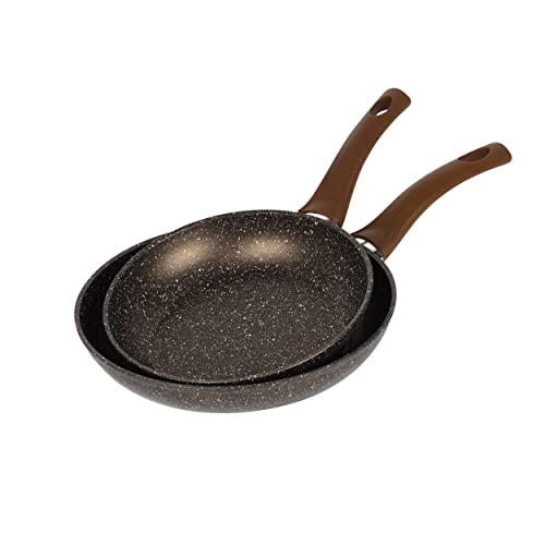 Set 2 Sartenes Aluminio Reciclado San Ignacio Root 20 Y 24 Cm Champán En Oferta Bergner Root - Juego De 2 Sartenes 20 Y 24 Cm, Aluminio Forjado 100% Reciclado, Antiadherentes, Apto Inducción, Mango Ergonómico, Libre De Tóxicos, Sostenibles, Marrón