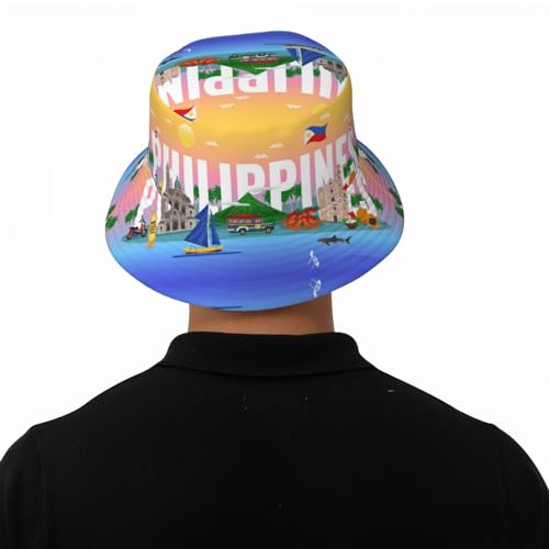 Sombrero Bucket con Bandera de Filipinas para Pesca y Senderismo miniatura 7