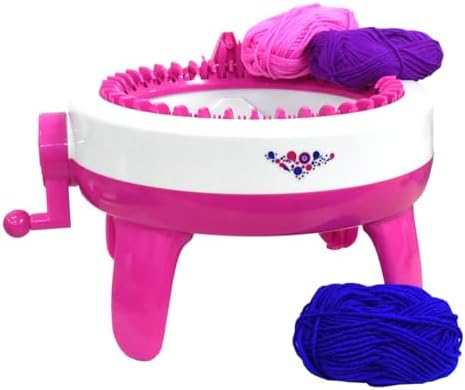 Maquina de Fazer Tricô Tear Manual Lanmax 40 Agulhas com 3 Linhas...