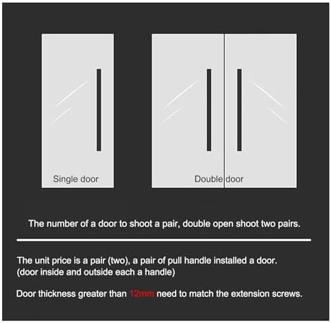 Antique Brass Door Handle Set for Entrance & Sliding Barn Doors Black 30X20cm
