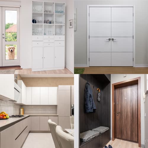 Qjaiune 2Pcs Non-Mortise Hinges 3 Inch Black Door Hinges With Mounting Screws, Chest Hinges Heavy Duty Bifold Door Hinges Iron Cabinet Hinges, Precision Butt Hinge For Furniture Windows Cupboard #TOP6