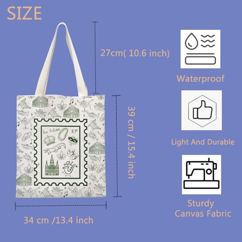 New Orleans Vacation Gift Louisiana Crocodile New Orleans Souvenirs Travel Bachelorette Party Gift Tote Bag2