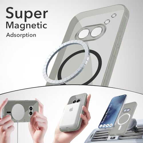 Image of Jkobi Lifetime Anti-Yellow MagSafe Compatible Clear Back Cover Case for Nothing Phone 2A 5G (Sleek Hard Crystal | Shockproof and Camera Protection)
