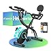 MERACH 4-in-1 Heimtrainer Klappbar, Hometrainer Fahrrad mit LCD Monitor und Handpulsmessung, Magnetisches Ergometer Fitnessbikes mit Bequemem Sitzkissen, 16-Stufiger Magnetwiderstand, Platzsparend