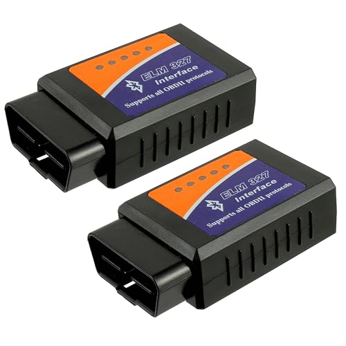 Adaptateur Bluetooth(mise à niveau)OBD2 - Lecteur de codes de diagnostic pour voiture compatible avec iOS/Android/Windows/iPhone/iPad prend en charge tous les...