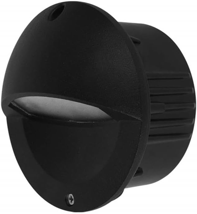 Pemberly Row 5" Integrated LED Outdoor Step Light, Matte Black Aluminum, Frosted Glass Diffuser, IP67 Rated, 3000K, 3W 12V, ETL Listed, Durable Weatherproof Lighting for Residential or Commercial Use