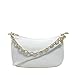 Chicca Borse Pochette Borsetta Donna in Pelle Italiana Tracollina (Bianco)