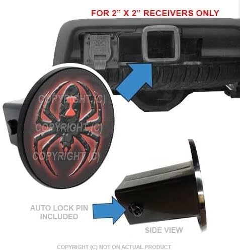 Custom Class 3 Tow Hitch Receiver 2" Insert Plug Truck & SUV - Widow Spider Style-9856-6705