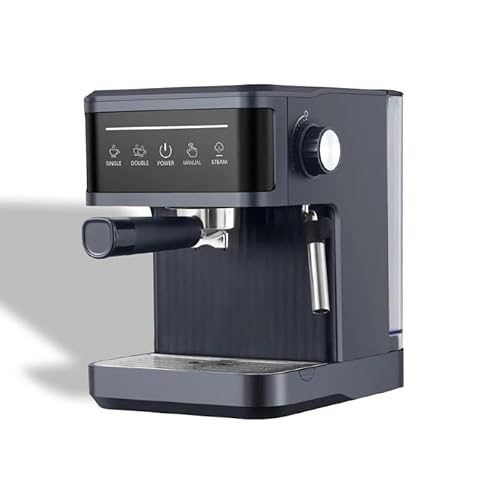 LumoLightコーヒーマシン、大容量、パウダー対応、メッシュフィルター、家庭用ラテアートとスチーム機能、エスプレッソマシン、小型、ミルク泡立て器付き、 (ブラック)
