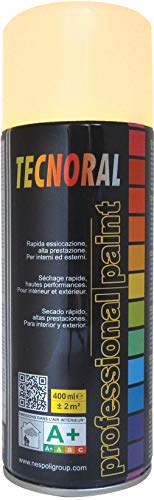 NESPOLI Bombe de peinture aérosol Blanc Ivoire Brillant, 400 ml