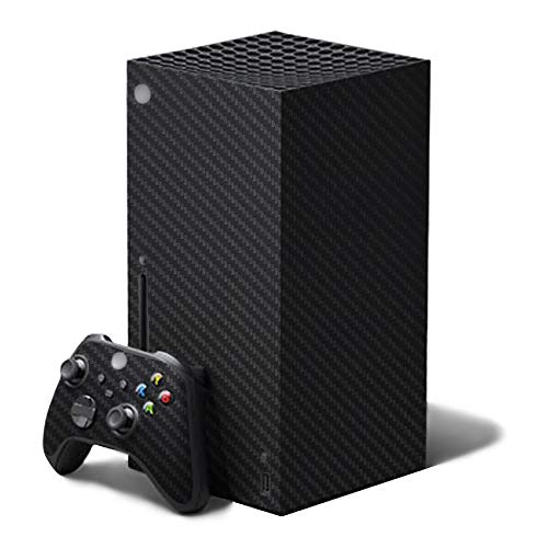 3D Carbon Fiber Black - Air Release Vinyl Decal Mod Kit for Xbox Series X (XBX) console by System Skins
